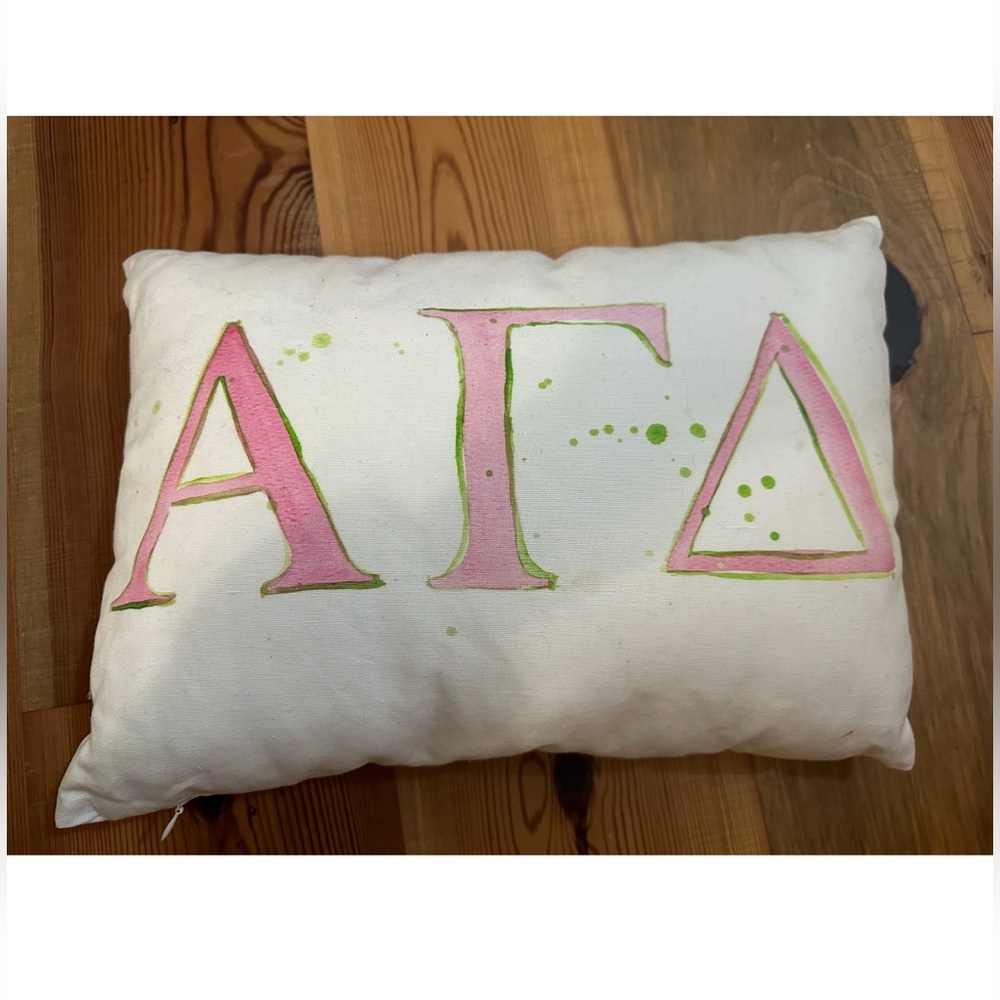 Alpha Gamma Delta Throw Pillow